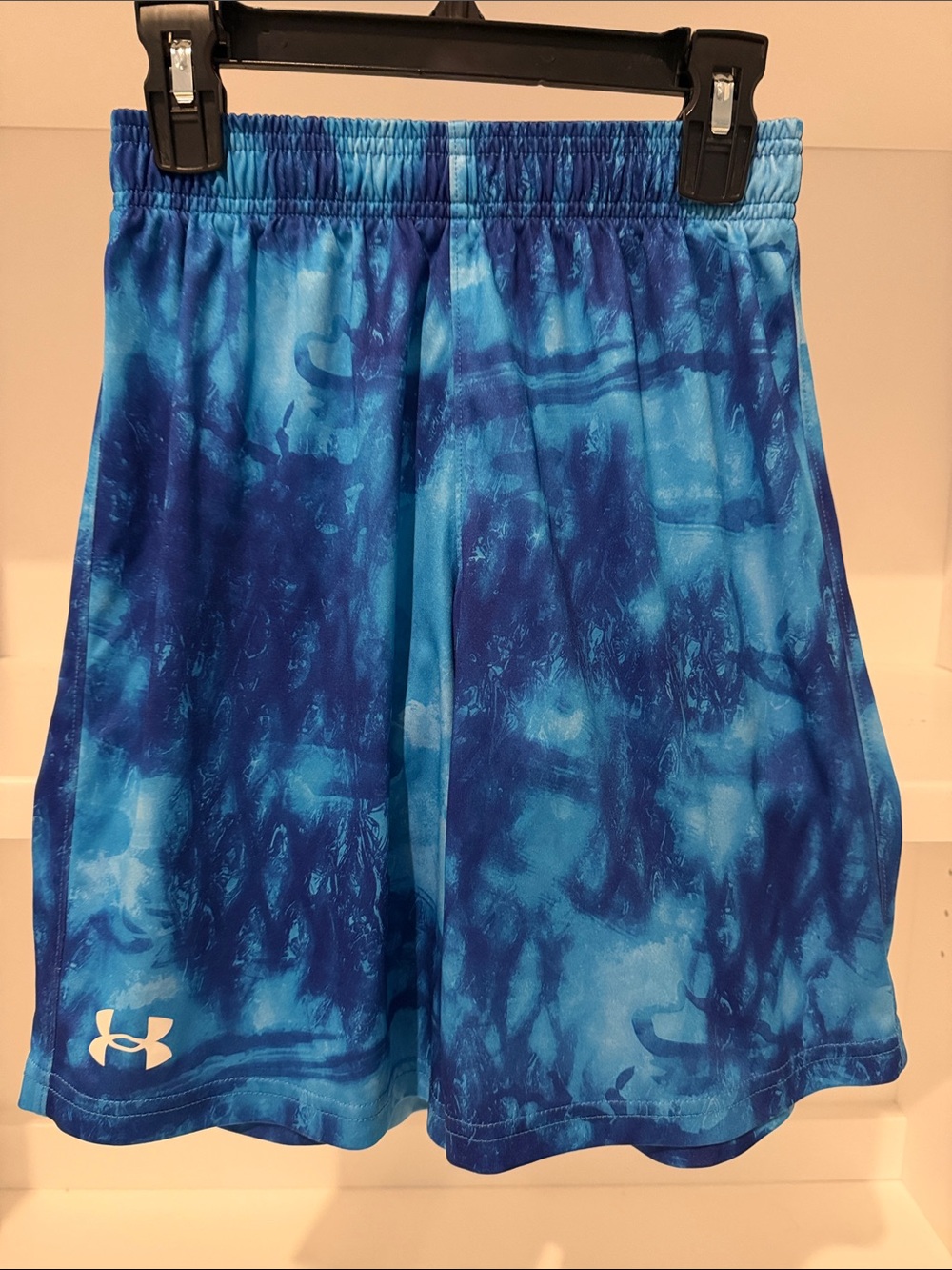 Under Armour Blue Tie-Dye Athletic Shorts for Kids - Multiple Blues